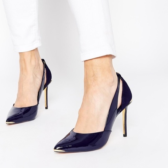 Ted Baker Jiena Navy Patent Leather Cut 